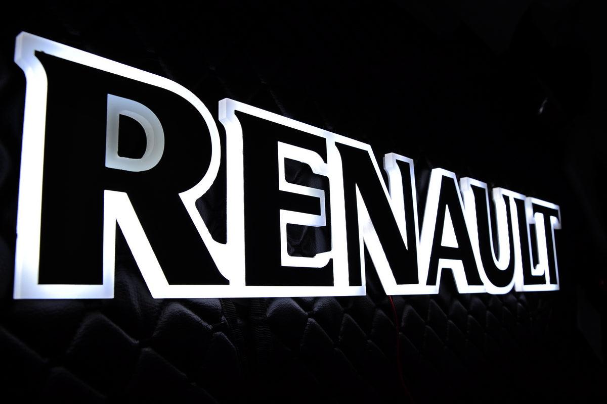 Φωτιζόμενο Έμβλημα Μάσκας – κατάλληλο για Renault, Λευκό Φως, 24V