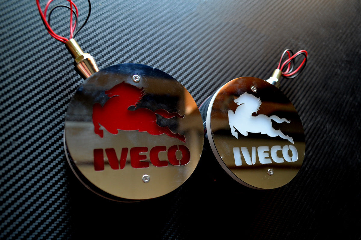 Φανάρι σήμανσης καθρέφτη LED κατάλληλο για Iveco – Λευκό/Κόκκινο, 24V, 100 mm