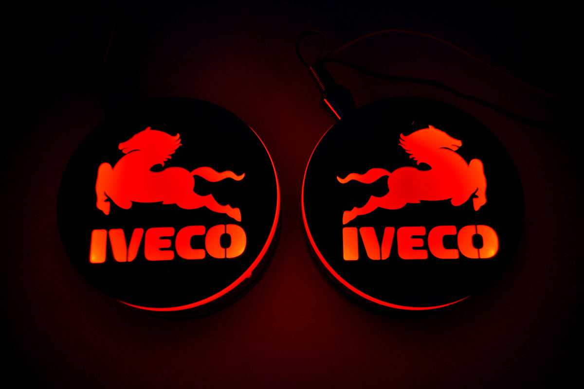 LED φως σήμανσης καθρέφτη κατάλληλο για IVECO – Κίτρινο/Κόκκινο, 24V, Διάμετρος 100 mm