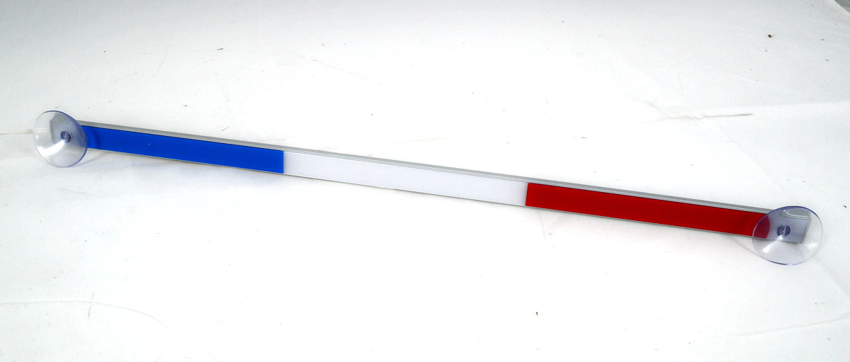 LED μπάρα φωτισμού – 75 cm, Μπλε/Λευκό/Κόκκινο, 12/24V πολύχρωμο προειδοποιητικό φως