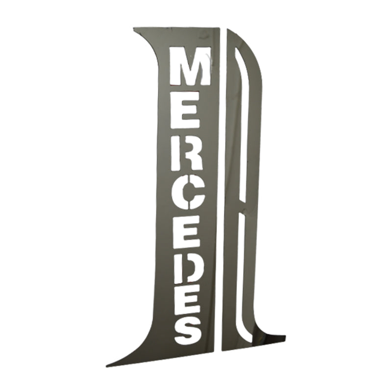 Säbel-Set für Säulen aus Edelstahl in Spiegelglanz – geeignet für Mercedes Axor