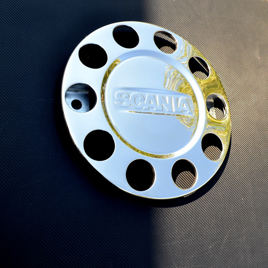 Enjoliveur de roue de camion tout inox – 22,5", adapté pour inscription Mercedes