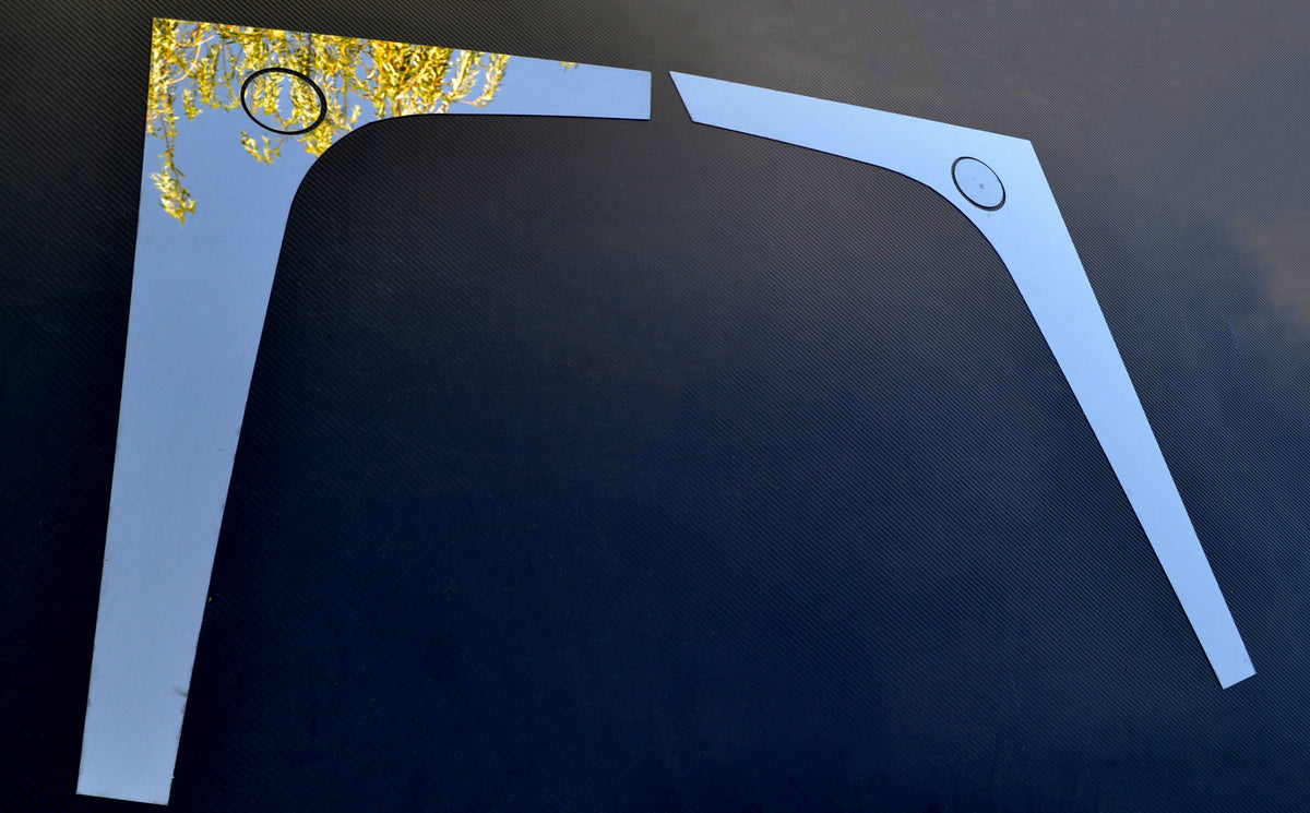 Décoration de calandre avant inférieure – jeu de 2 pièces noires adapté pour Mercedes MP4