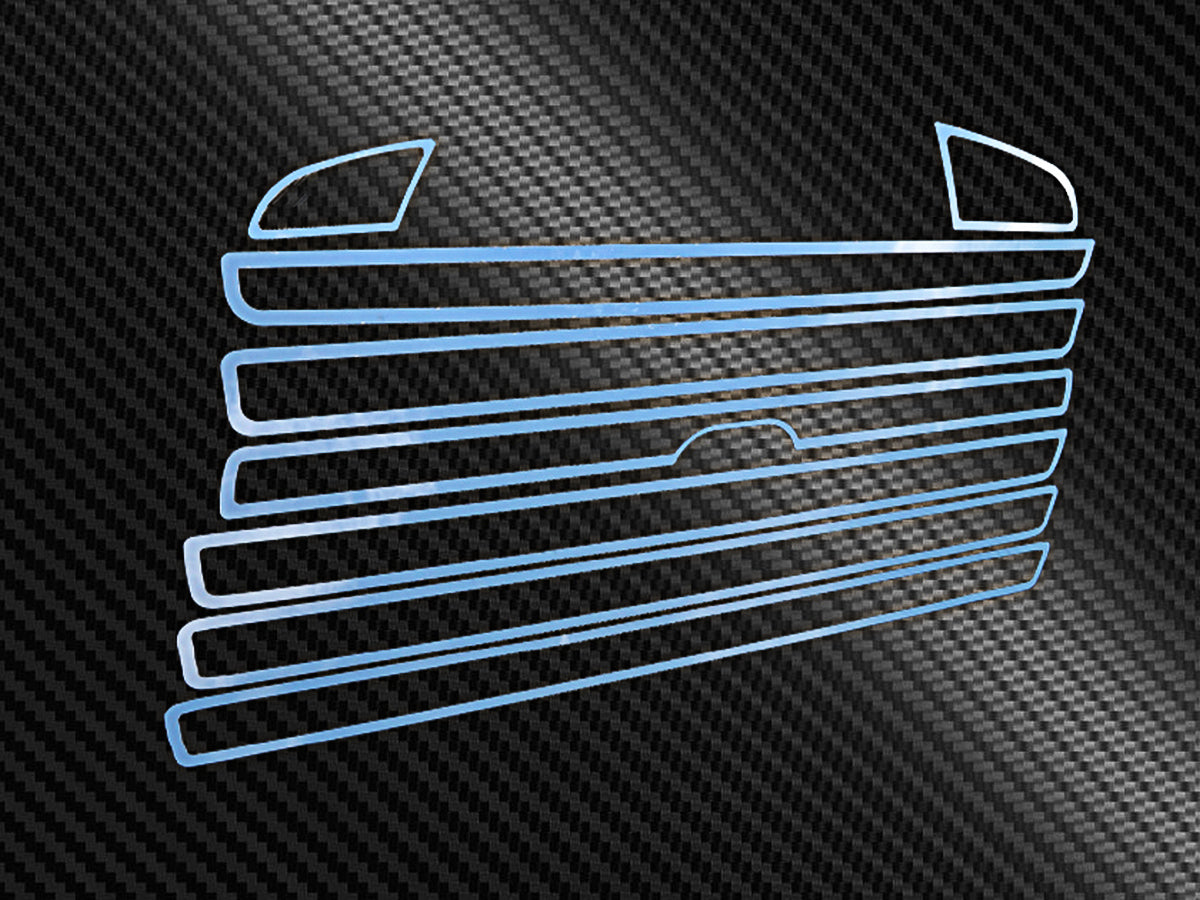 Zierleisten-Rahmenset Frontgrill – 8-teilig, Edelstahl, geeignet für Scania R 2004–2009