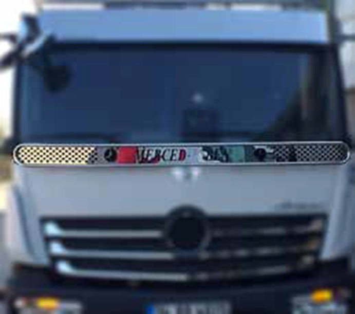 Décoration pare-pierres tubulaire – Zone des essuie-glaces avant adaptée pour Mercedes Atego