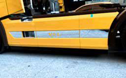 Jeu de baguettes de bas de caisse en acier inoxydable – adapté pour Volvo FH4 2016–2020, milieu de réservoir de carburant, 7 pièces