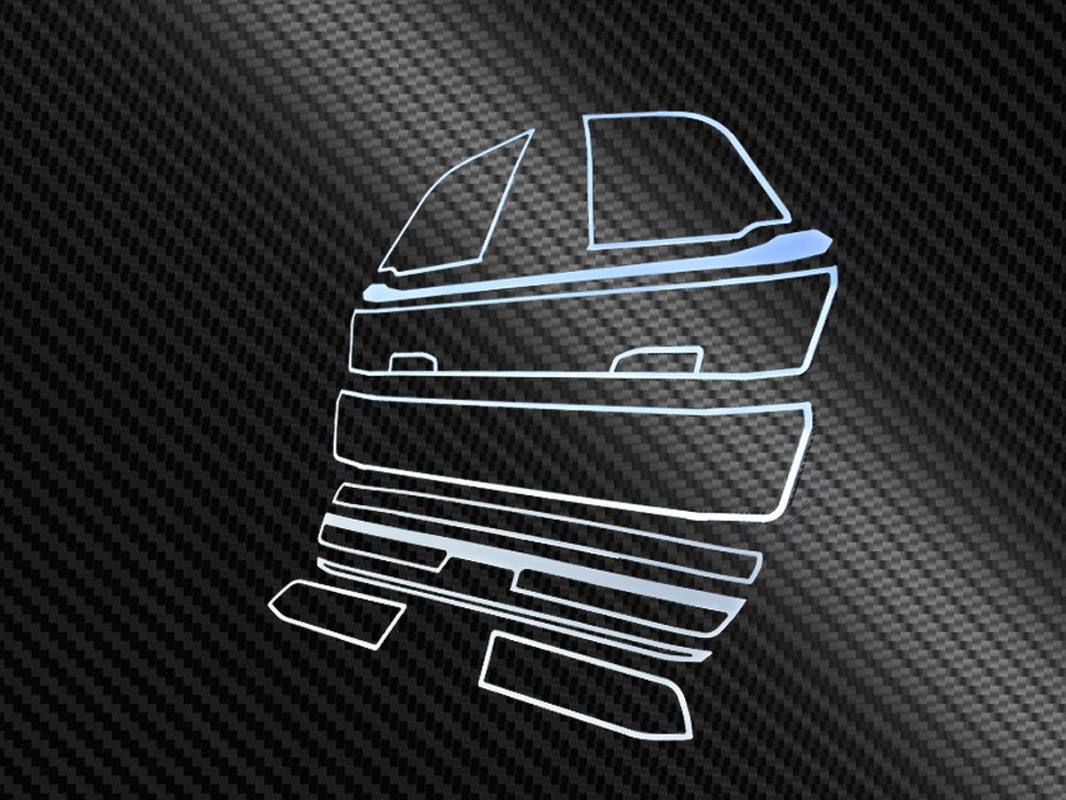 Front Grille Trim Frame Set – 10-Piece, Stainless Steel, Without DRL, Suitable for Scania R NextGen