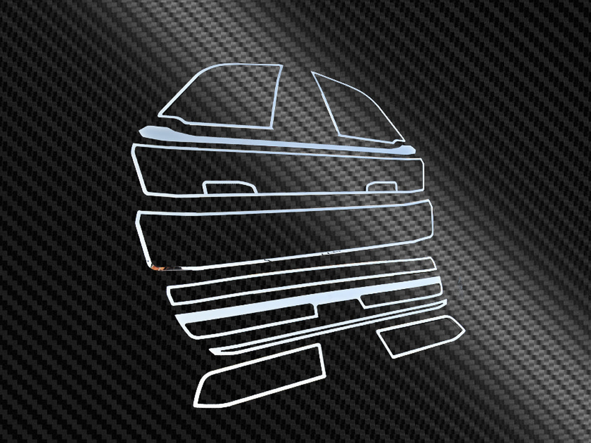 Front Grille Trim Frame Set – 10-Piece, Stainless Steel, Without DRL, Suitable for Scania R NextGen