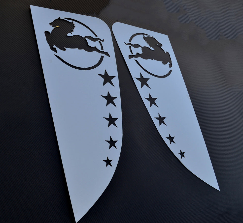 Jeu de décorations de vitre de couchette – adapté pour Iveco Hi Way/Stralis, 2 pièces, acier inoxydable, 685 x 310 mm