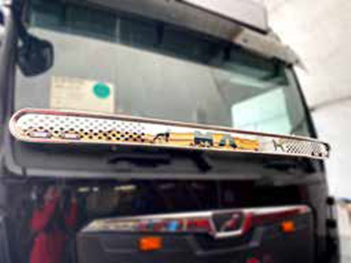 Protection tubulaire pare-pierres décorative – Zone d’essuie-glaces avant, adaptée pour MAN TGX 2021+