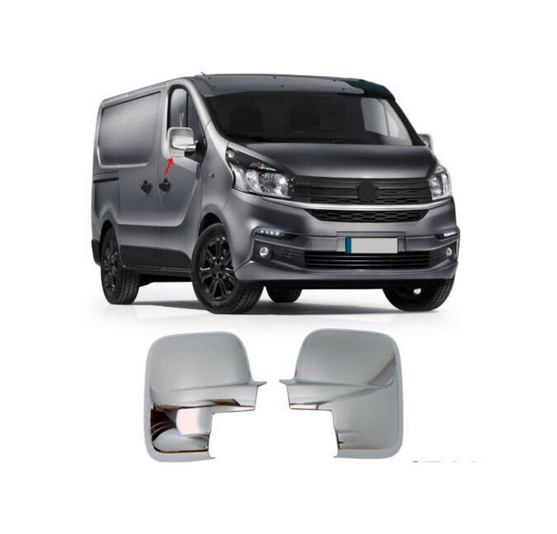 Coques de rétroviseurs chromées – adaptées pour Renault Master III 2011+, ABS, fixation adhésive