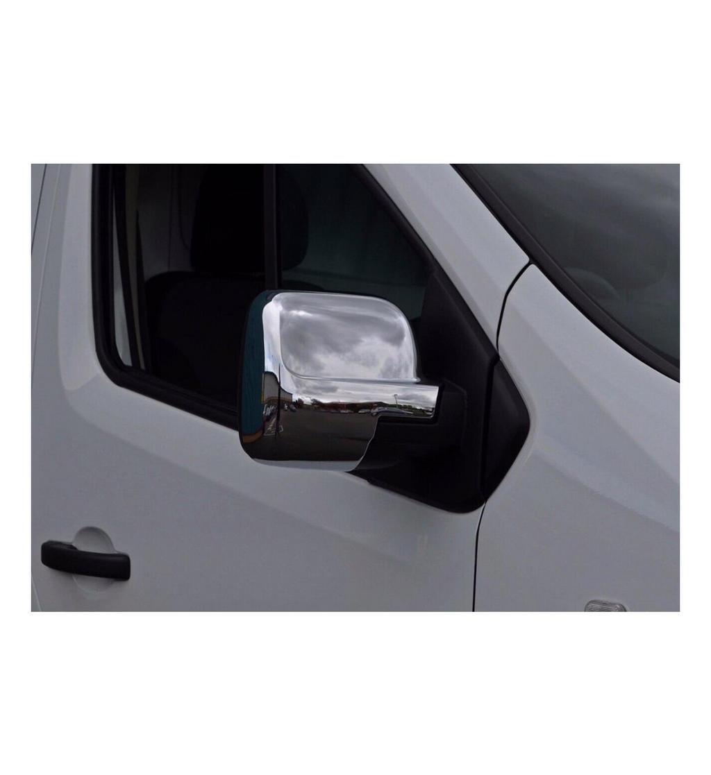 Coques de rétroviseurs chromées – adaptées pour Renault Master III 2011+, ABS, fixation adhésive