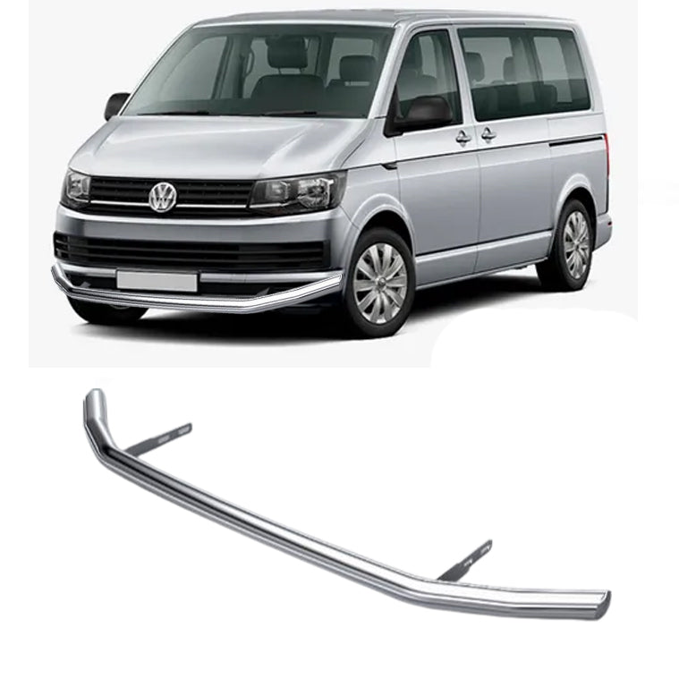 Pare-buffle avant – adapté pour VW Transporter 2004–2010, inox, Ø60 mm