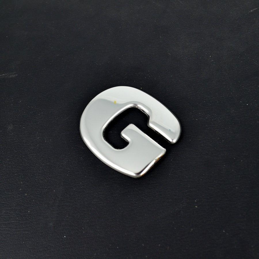 Lettre décorative G en métal – Pièce unique pour personnalisation de véhicule