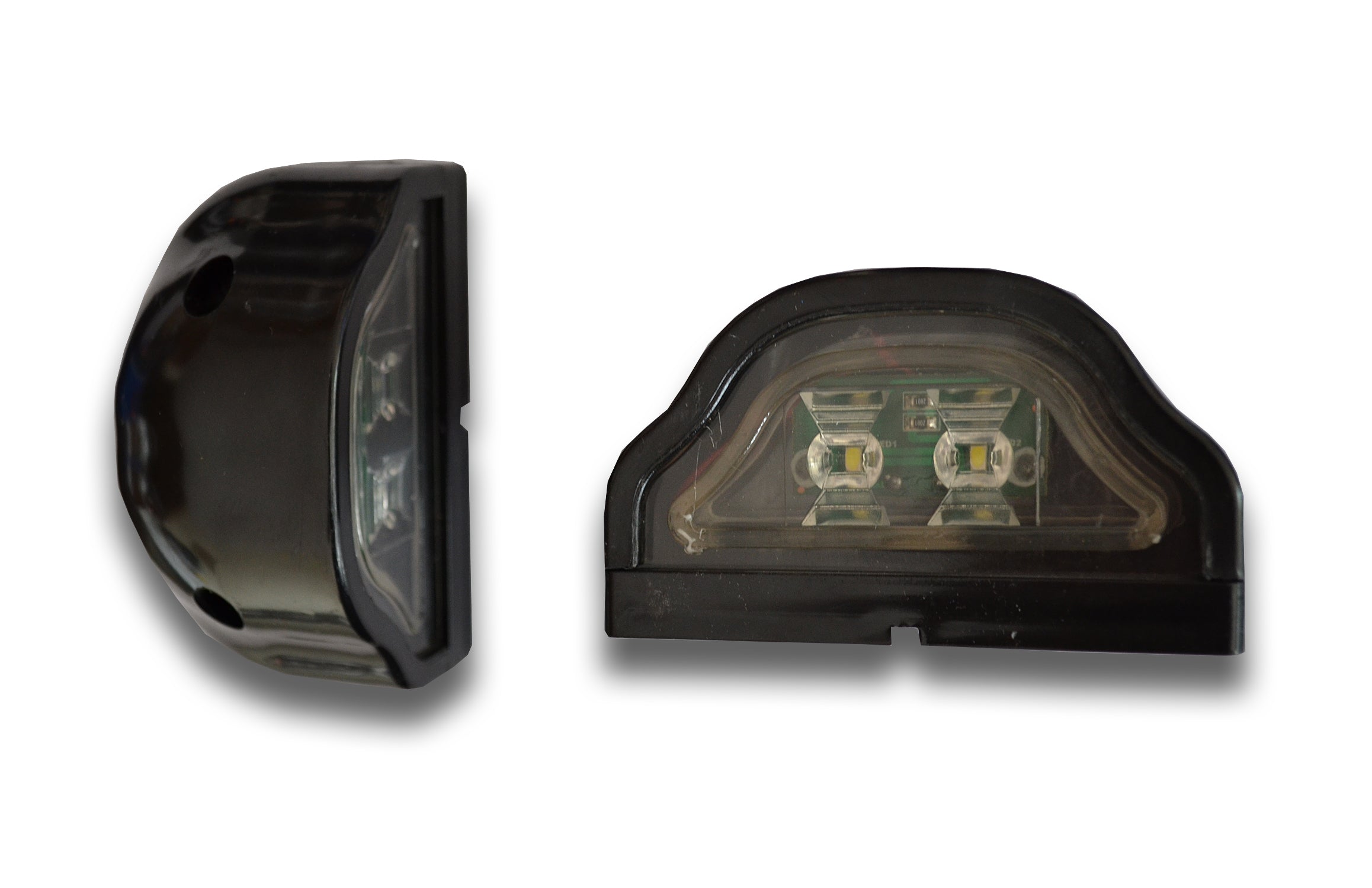 LED Number Plate Light Set, Black, Large, 24V, Pack of 2