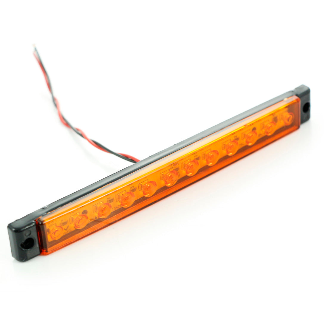 Feu de gabarit jaune long 12 V avec bords noirs