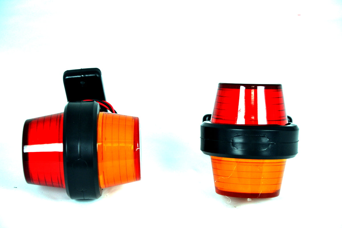 Feu de gabarit latéral néon – rouge/jaune, adapté pour logo Renault, 12/24V, 110 x 90 mm