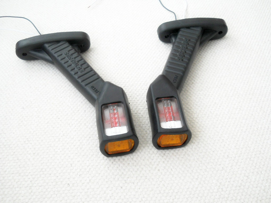 Triple LED Rectangular Marker Light with Left-Slanted Housing