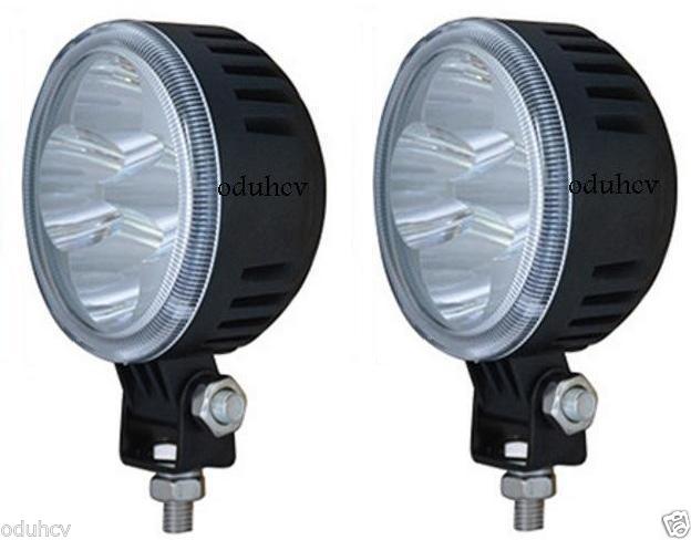 Projecteur de travail LED 9 W 12/24 V avec boîtier en aluminium et kit de montage