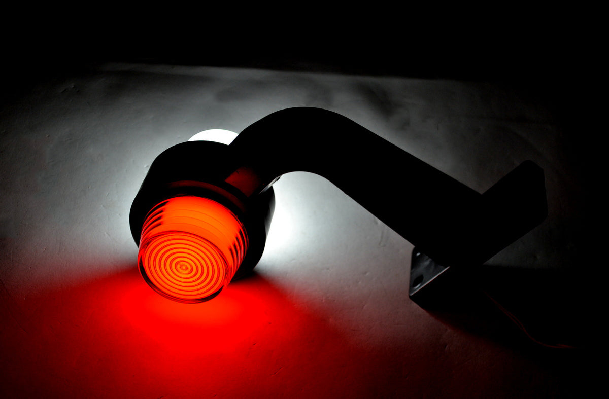 Feu de gabarit latéral Neon Maxi – rouge/blanc, 12/24 V