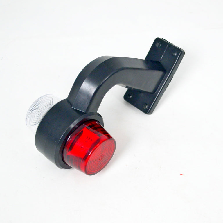 Feu de position maxi LED avec bras incliné, rouge/blanc, 12/24 V