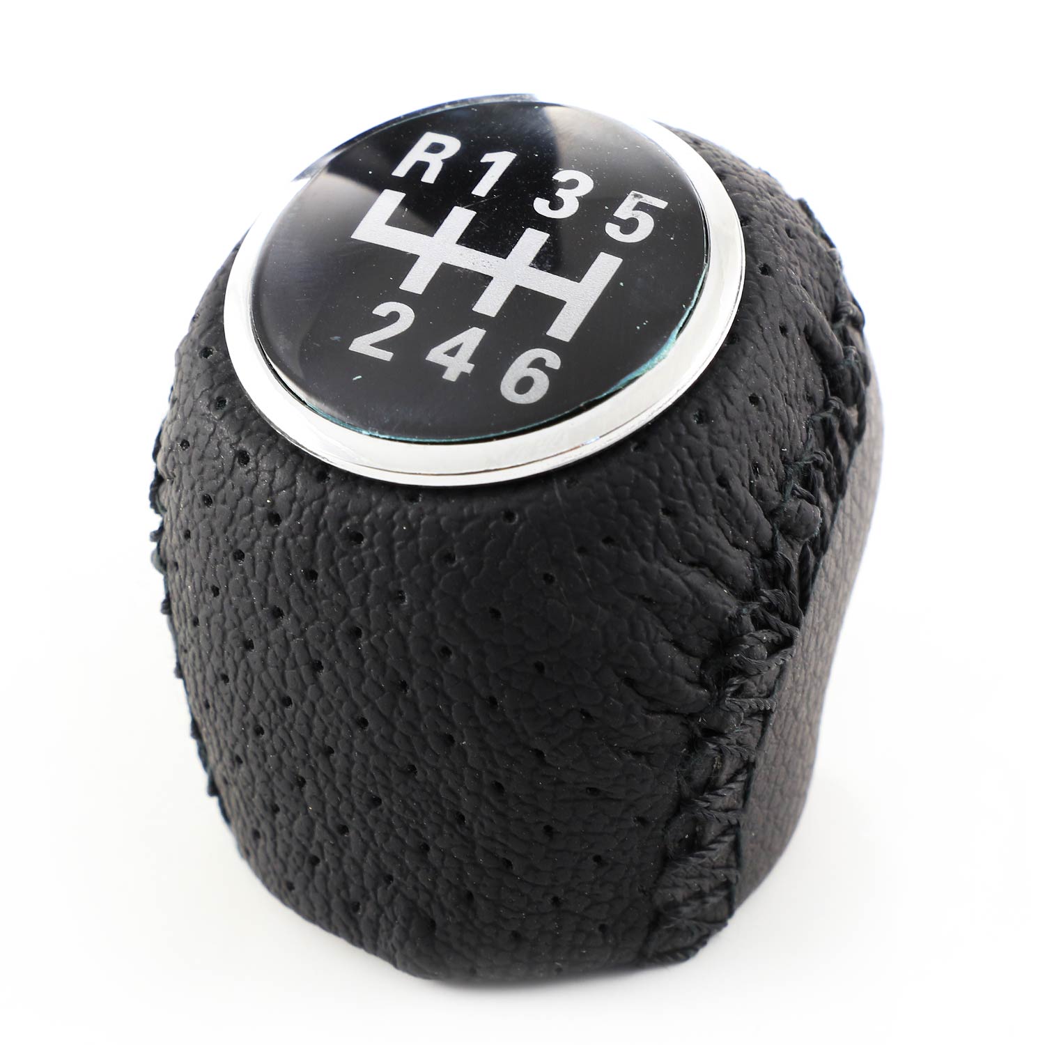 Pommeau de levier de vitesses – adapté pour Fiat Ducato 2007–2017, 6 vitesses, cuir noir, marche arrière avant la 1ère