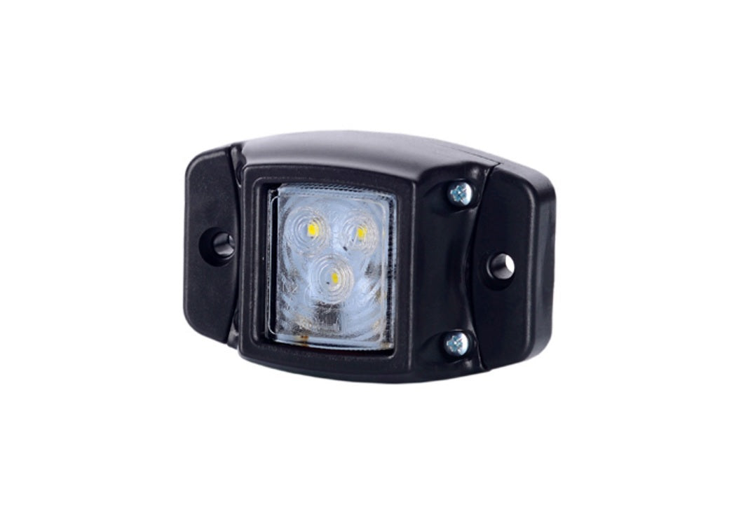 Feu de gabarit LED blanc, 3 diodes, base haute, 74 x 47 mm, entraxe de fixation 58 mm