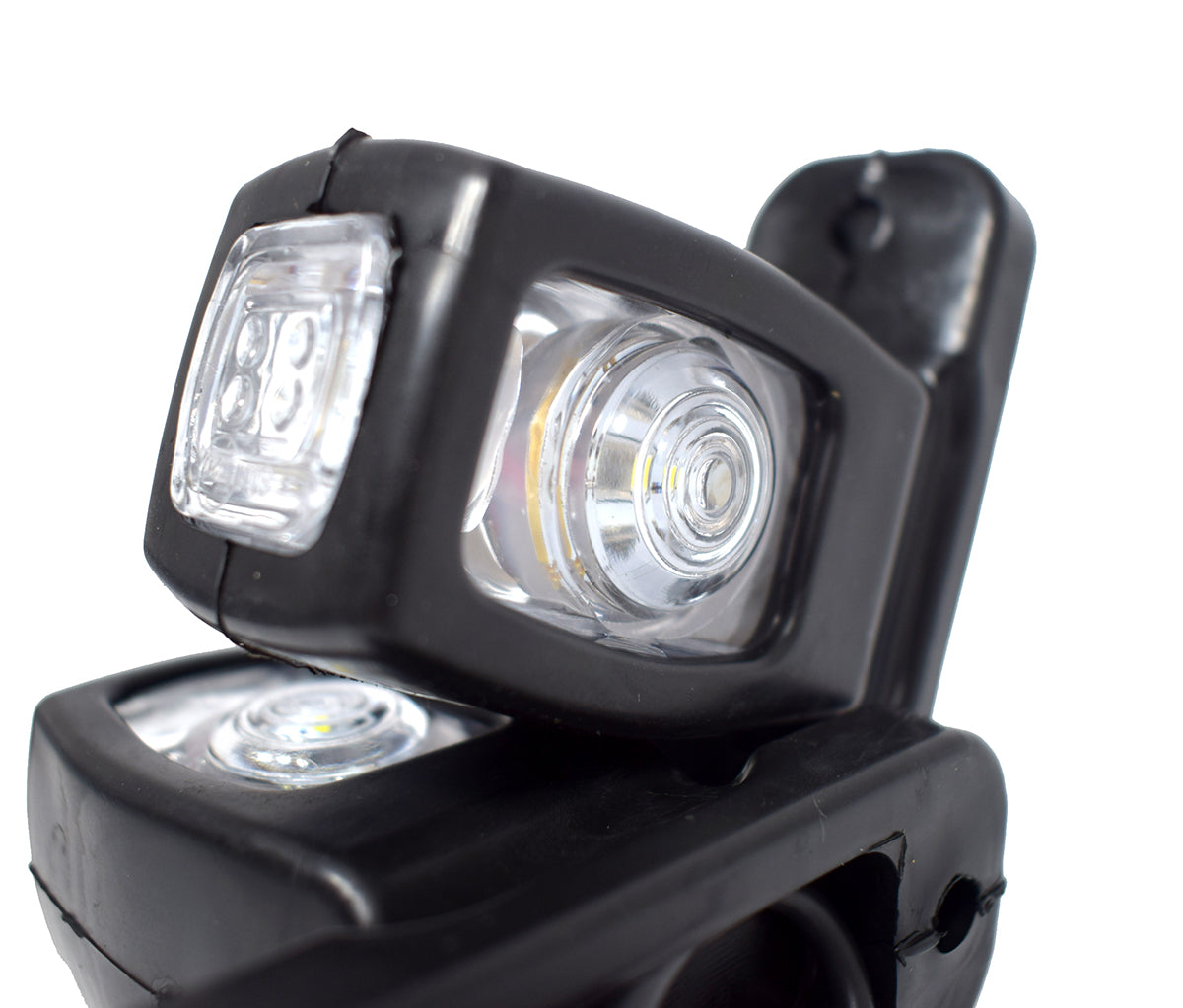 Feu de gabarit rectangulaire triple LED, 12/24 V, 103×84×33 mm, blanc/orange/rouge