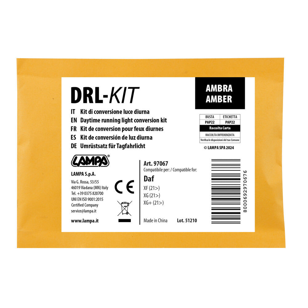 Jeu de feux de jour à LED DRL orange – adapté pour DAF XF, XG et XG+ 2021+