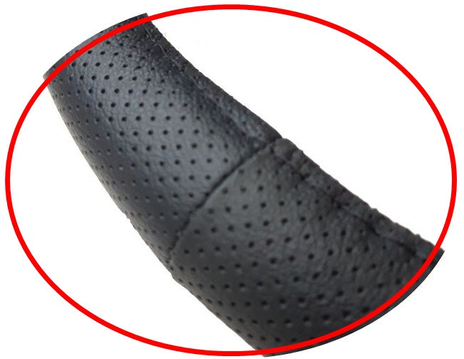 Housse de volant – cuir véritable noir, diamètre 45 cm