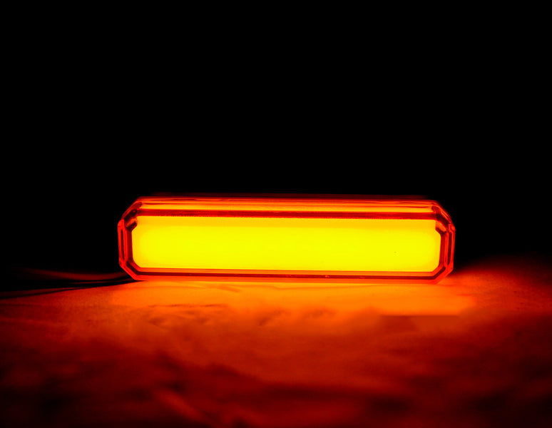 Feu de gabarit latéral LED néon, jaune, 12/24 V, fixation par clips, vis cachée, 80 x 20 x 20 mm