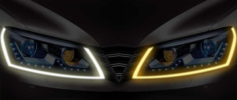 Bandes LED DRL flexibles avec clignotant dynamique, 60 cm, lot de 2