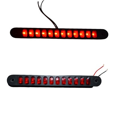 Longue veilleuse à LED néon, rouge, 19,5 cm, 12 LED, 12/24 V