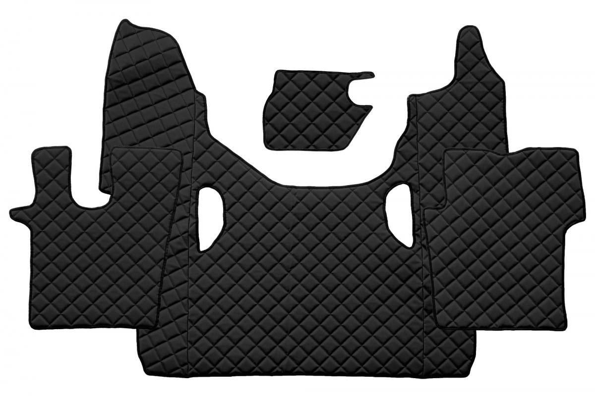 Eco Leather Floor Mats – suitable for Scania G Nextgen Automatic Trucks, Black, from 2017