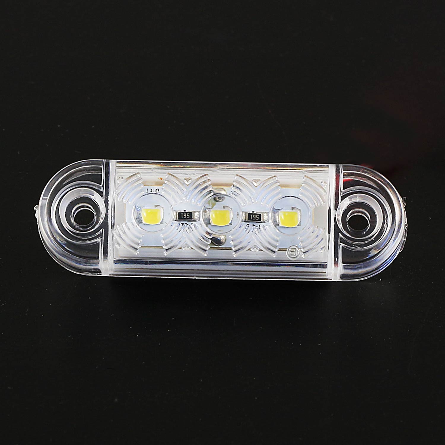 Mini feu de gabarit à LED, 3 LED blanches, 12/24 V, homologué E