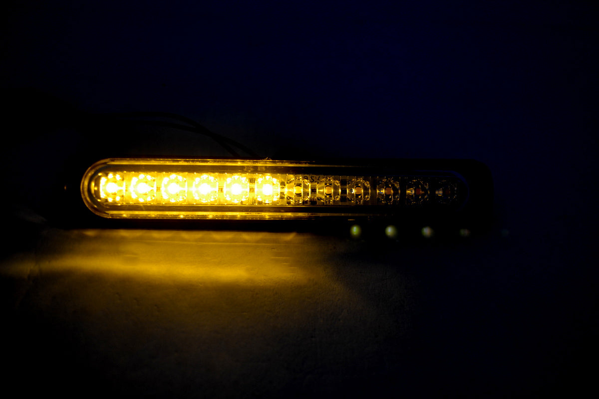 Feu de gabarit et de signalisation LED, orange clignotant, 12/24V