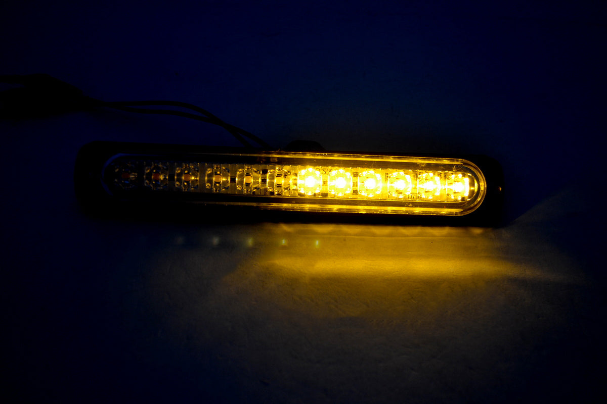 Feu de gabarit et de signalisation LED, orange clignotant, 12/24V