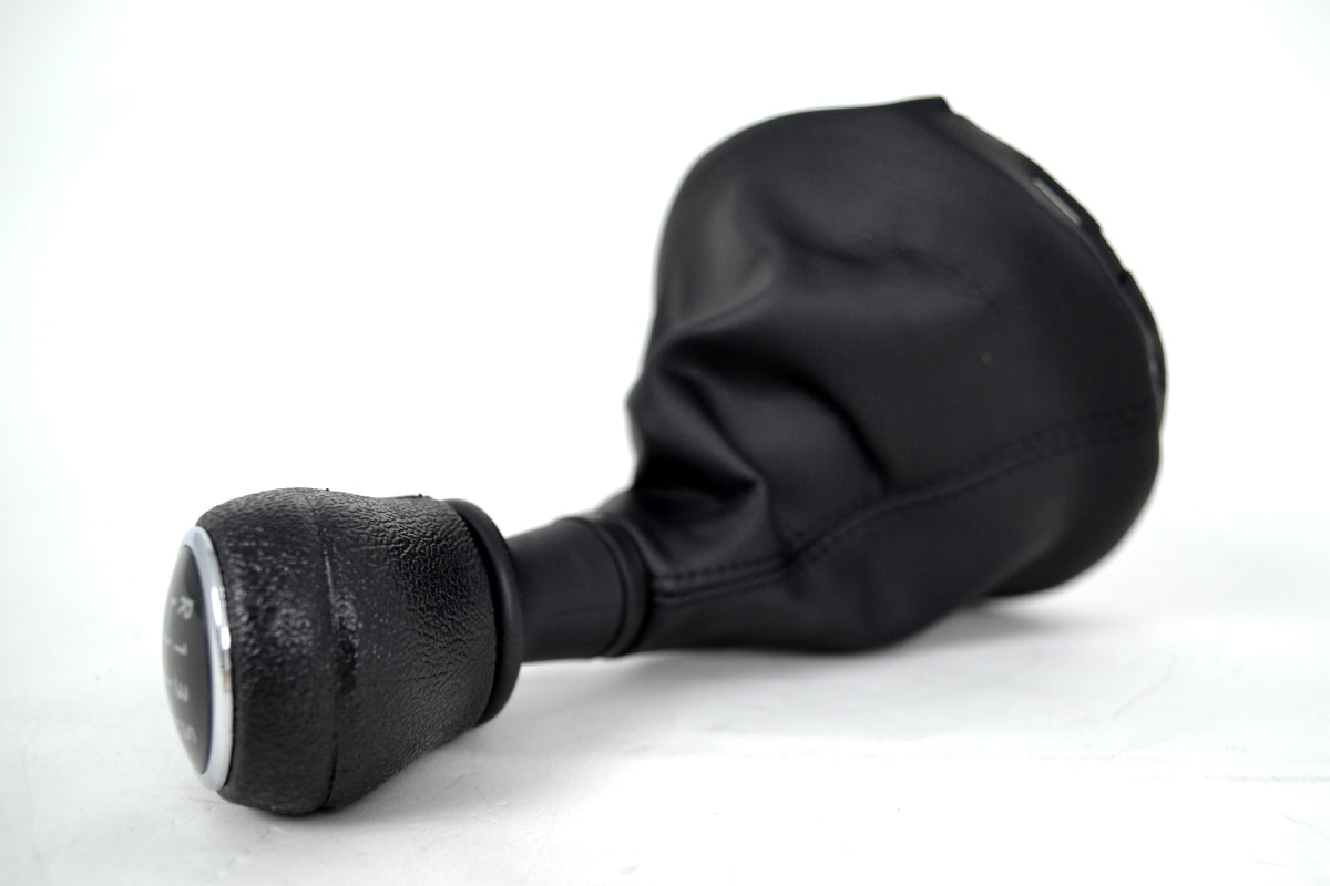 Schwarzer 6-Gang-Schaltknauf mit Manschette und Sockel – geeignet für VW Transporter T5/T6 2003–2011