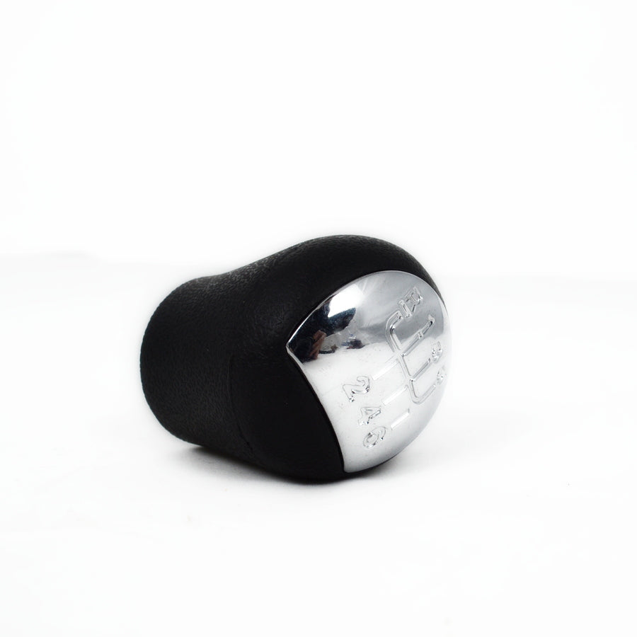 Pommeau de levier de vitesse – adapté pour Renault, 6 vitesses, plastique noir, finition nickel avec marquage chromé