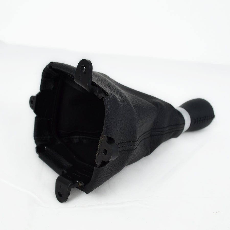 Pommeau de levier de vitesses 6 rapports avec soufflet et embase – adapté pour VW Passat B6 2005–2012, encadrement chromé, marche arrière après la 6e