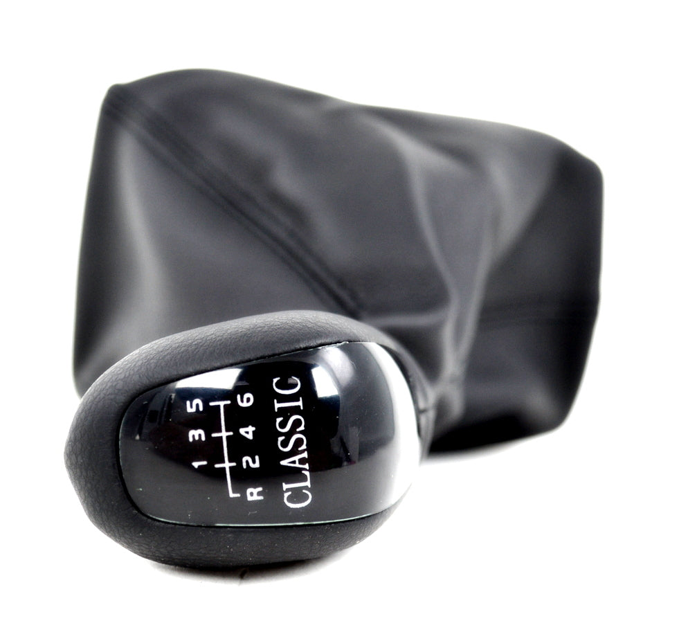 Pommeau de levier de vitesses en cuir – 6 rapports avec soufflet et embase adapté pour Mercedes E-Class W211 2002–2005
