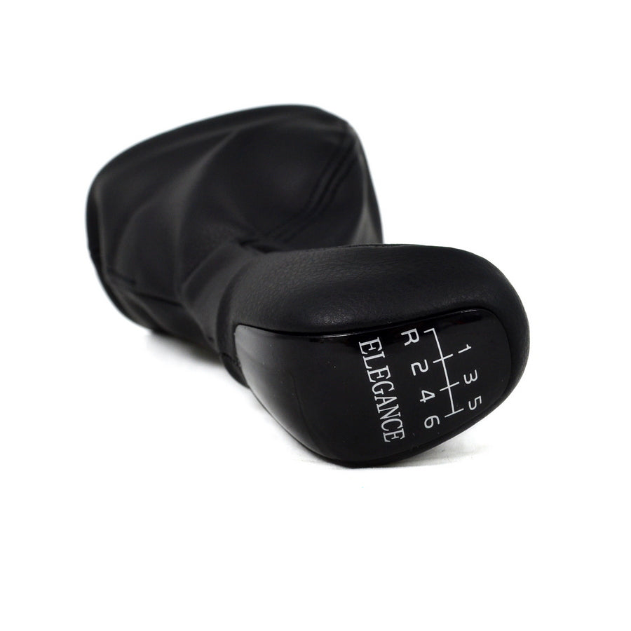 Топка за скоростен лост – подходяща за Mercedes W203, 6-степенна, кожа, с надпис ELEGANCE