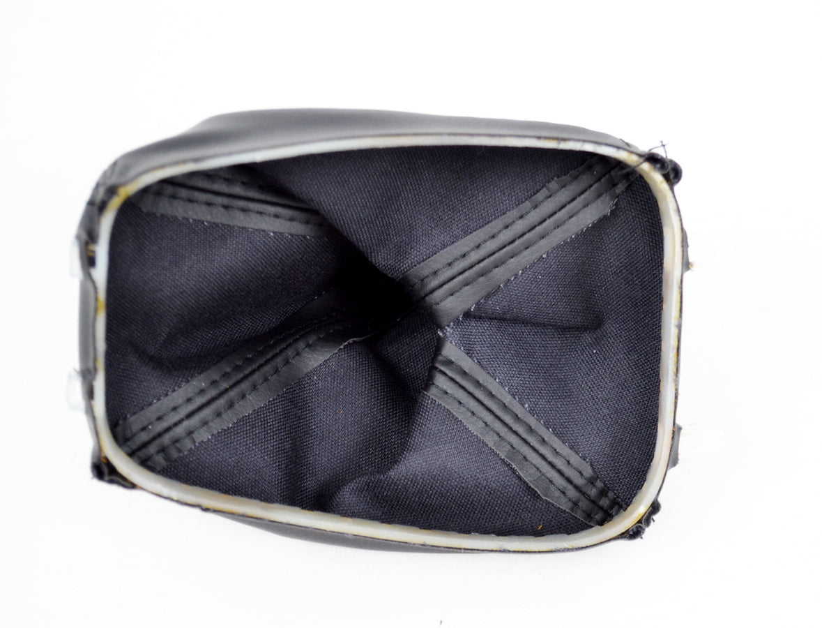 Soufflet de levier de vitesses avec embase – cuir synthétique (éco-cuir) noir, adapté pour Saab