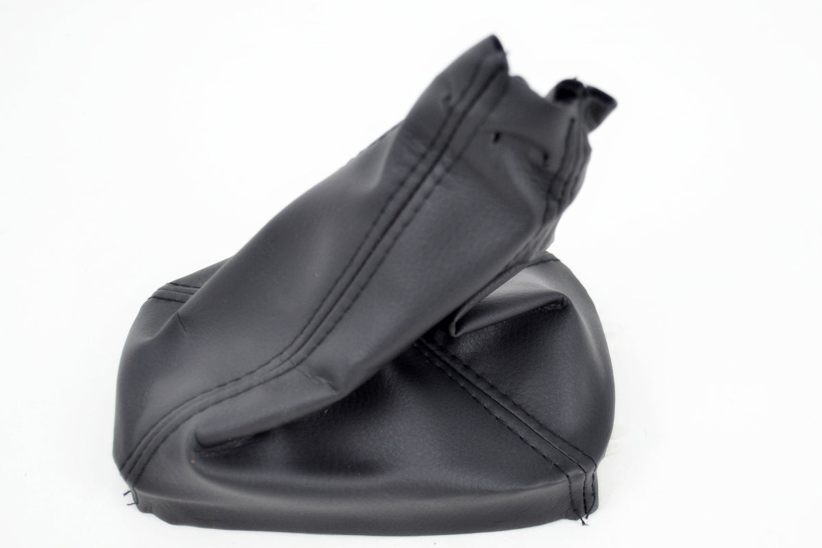 Soufflet de levier de vitesses avec embase – cuir synthétique (éco-cuir) noir, adapté pour Saab