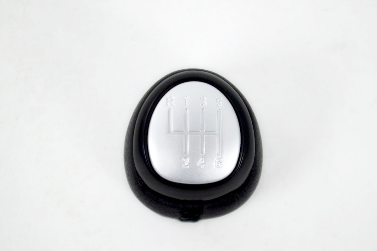 Pommeau de levier de vitesses 6 rapports, noir avec inserts chromés – adapté pour Saab