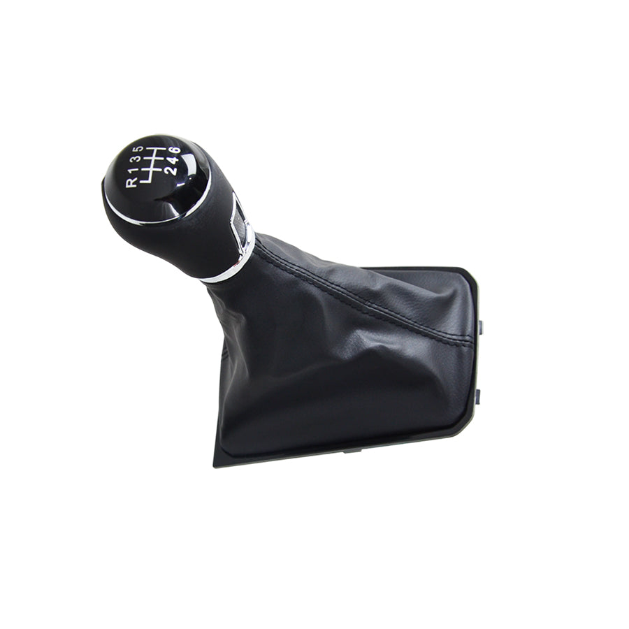 Schaltknauf mit Schaltsack und Grundplatte – geeignet für VW Passat B8 2015–2019, 6-Gang, schwarzes Leder