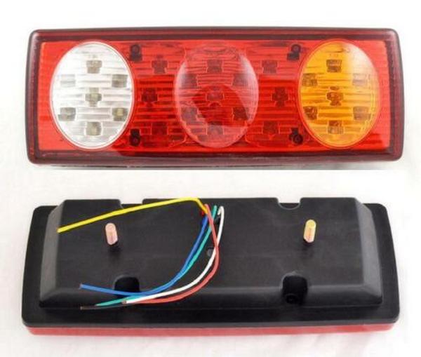 Jeu de feux arrière ovales à LED, feux combinés arrière 3 sections, paire 24 V