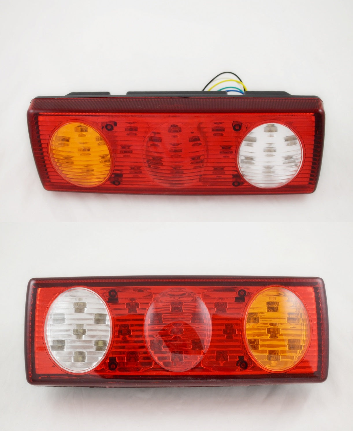 Jeu de feux arrière ovales à LED, feux combinés arrière 3 sections, paire 24 V