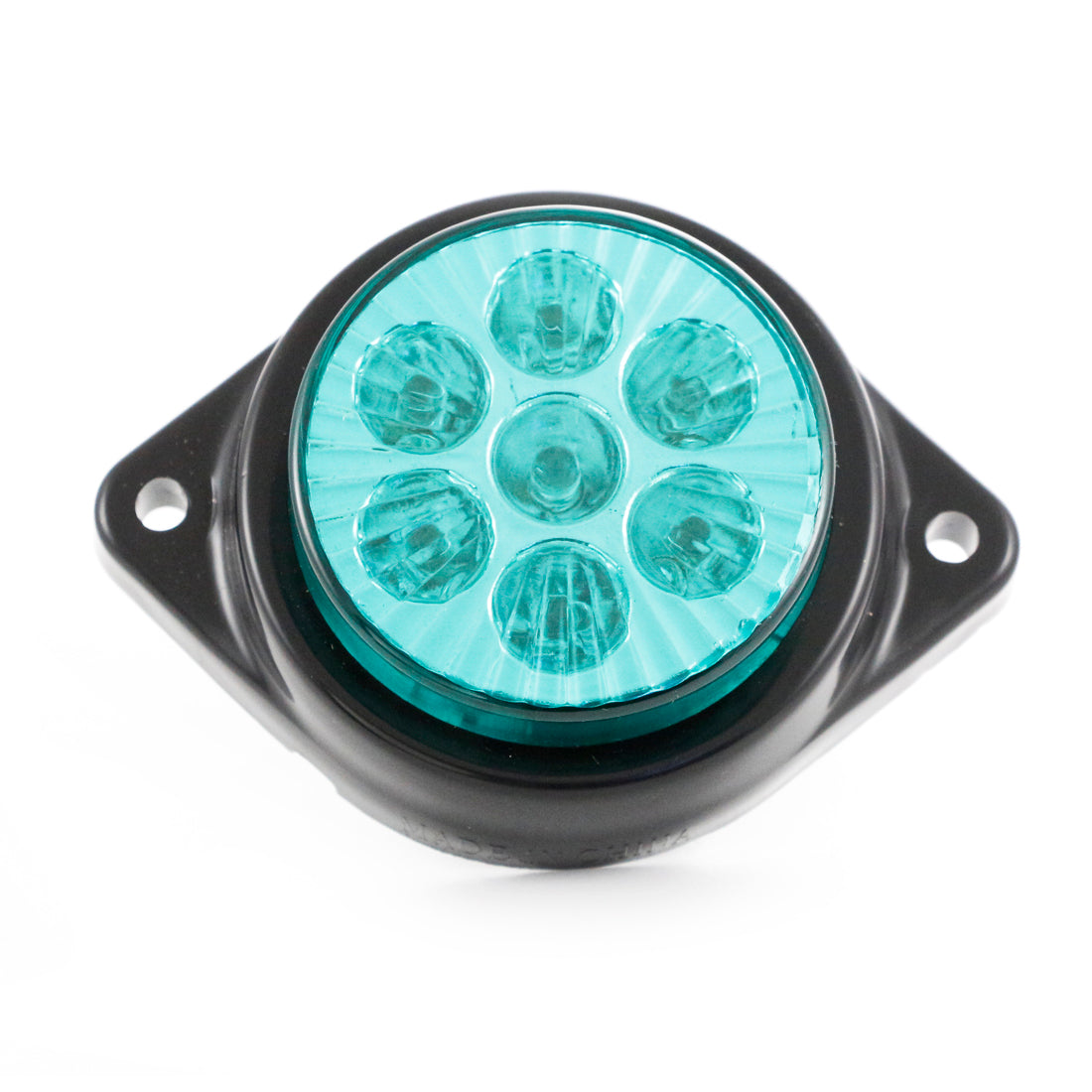 Feu de gabarit rond à LED vert, 7 diodes, lampe de position 12 V