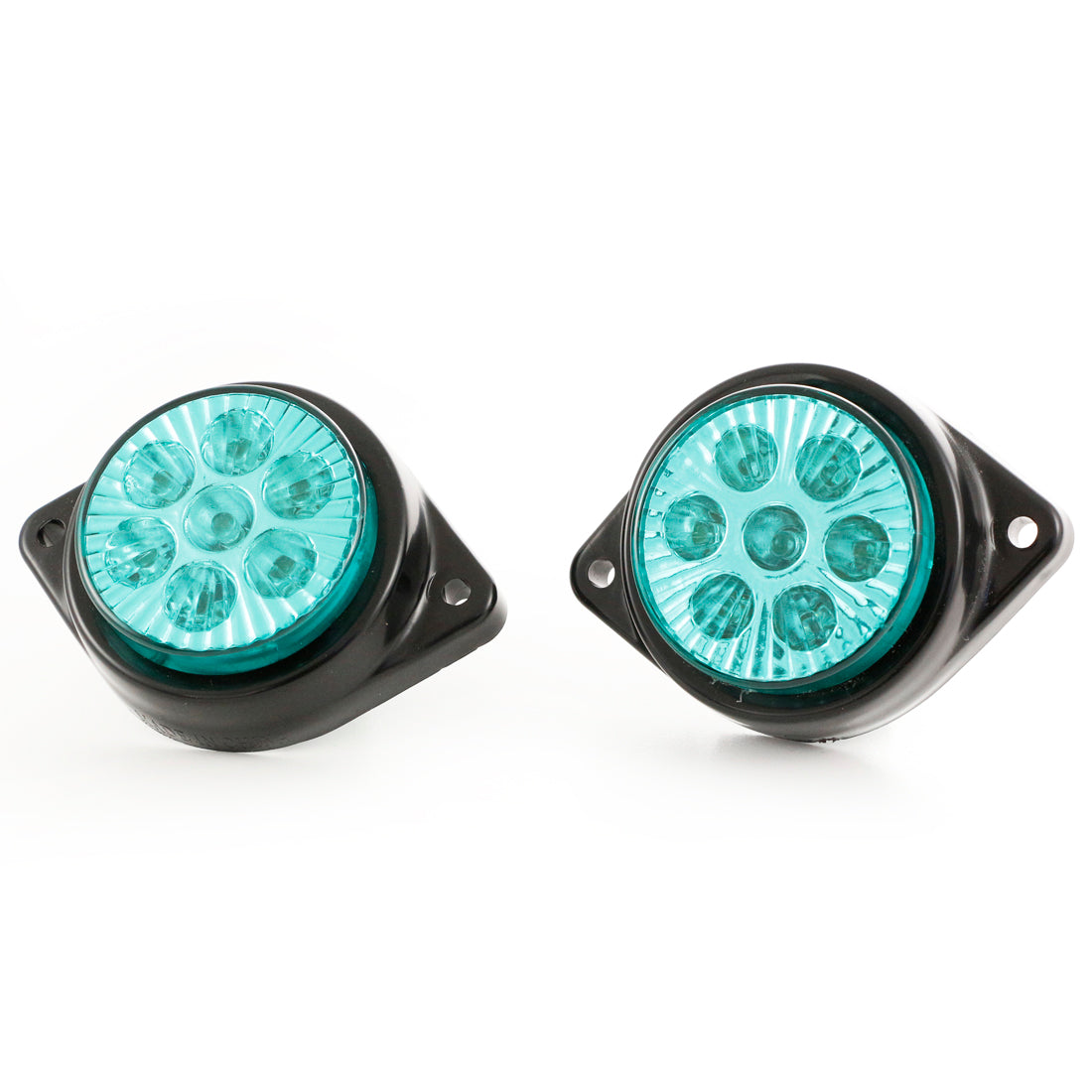 Feu de position rond à LED vert, 7 diodes LED, lampe de gabarit 24 V